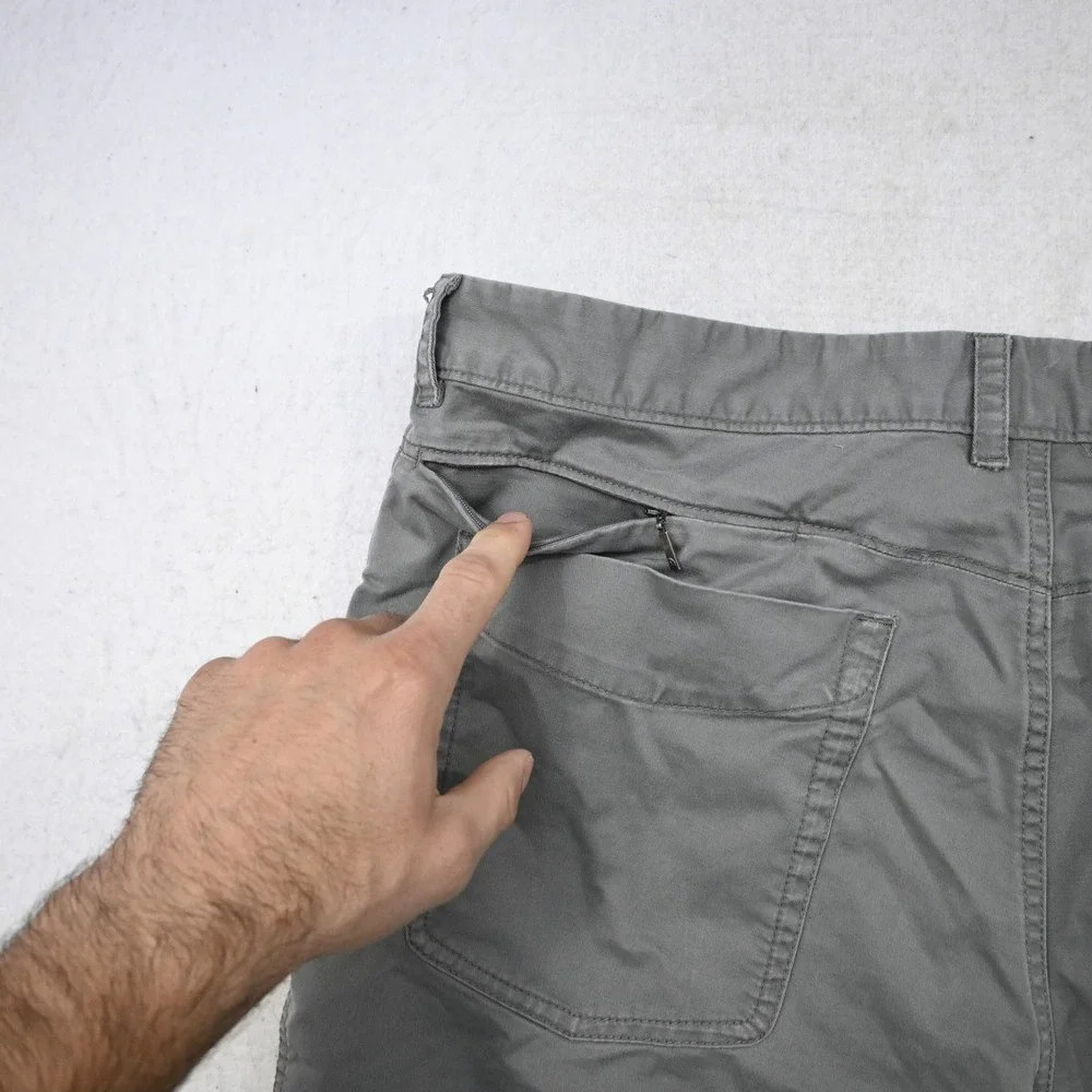 The North Face Shorts Mens 38‎ Regular Gray Chino Flat Front Zipper Pocket